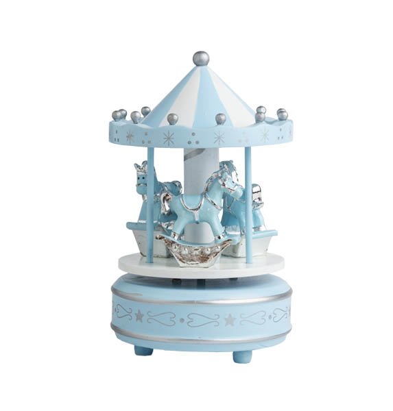 Carillon Giostra con Cavalli H.18 cm